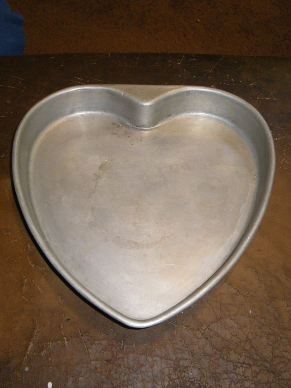 Vintage Heart Shaped Cake Aluminum Pan - Unbranded